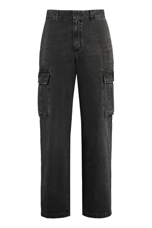 5-pocket straight-leg jeans Multi-pocket cotton trousers-0